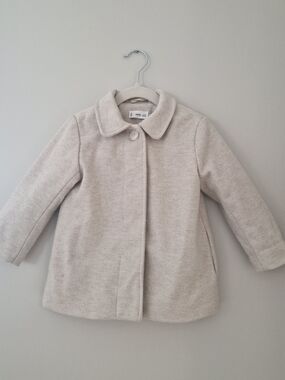 Mango Kids Light Cream Pea Coat